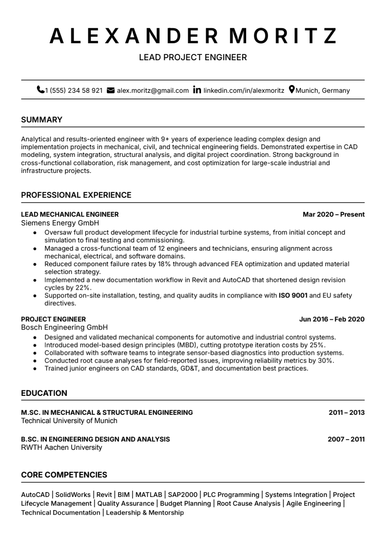 Preview of Project Engineer