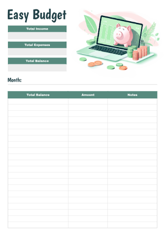 Easy Budget Easy Budget - Free Budgets Template for Google Docs