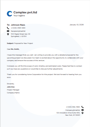 Simple Letterhead - Free Letterheads Template for Google Docs