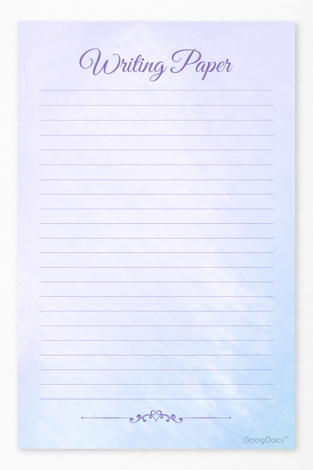 Elementary Writing Paper - Free Lined Papers Template for Google Slides