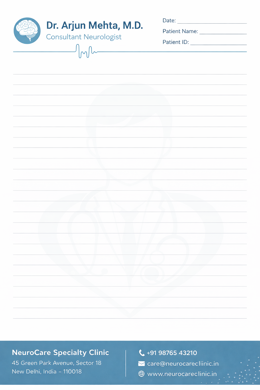 Doctor Letterhead - Free Letterheads Template for Google Slides