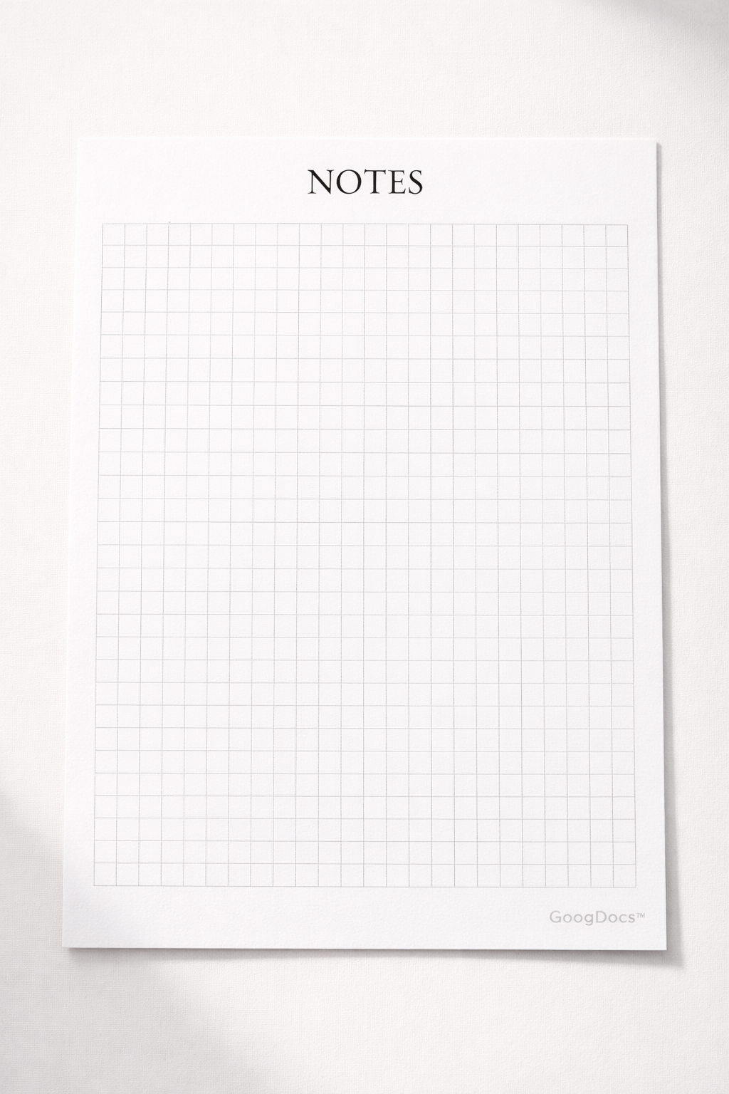 Checkered Notes - Free Notes Template for Google Docs