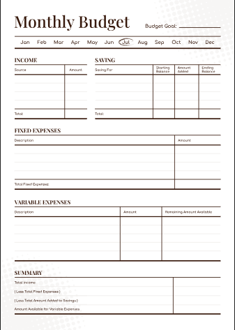 Budget Planner Printable - Free Budgets Template for Google Docs