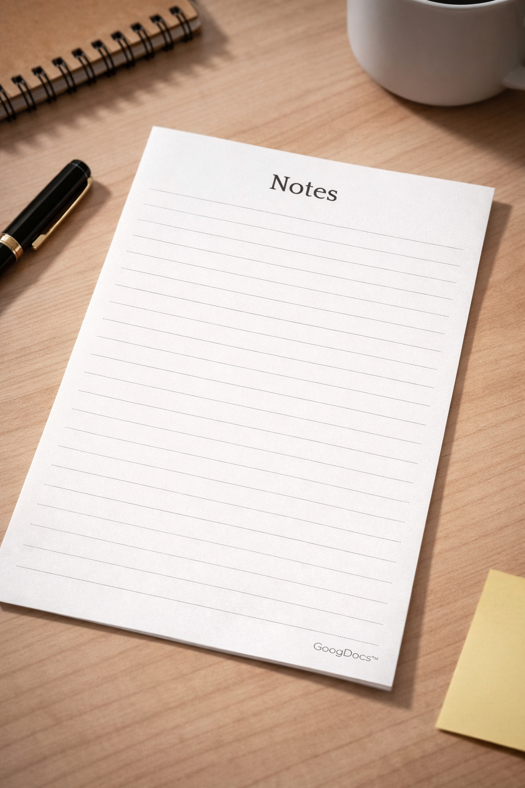 Customizable Blank Notes Paper - Free Notes Template for Google Docs