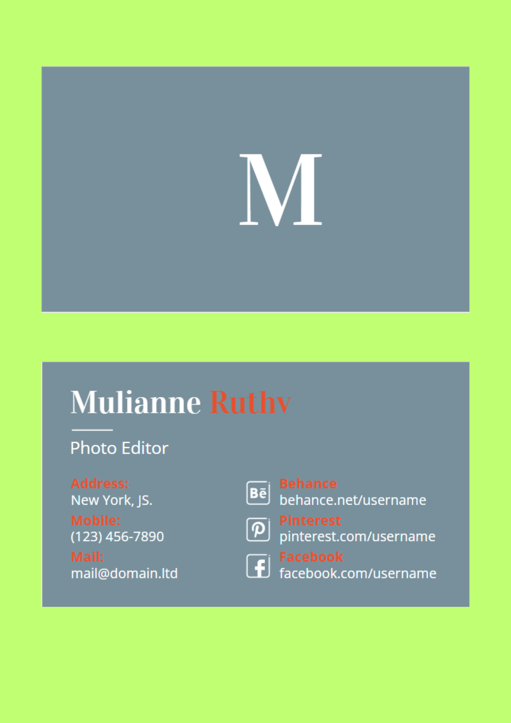 Photography Business Card – Free Google Docs Template - Free Business Cards Template for Google Slides
