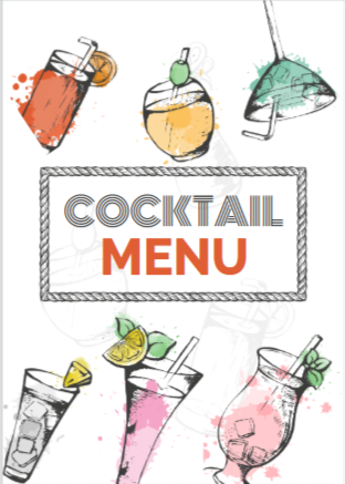 Cocktail Menu - Free Menus Template for Google Slides