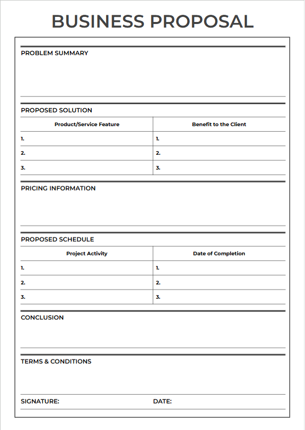 Business Proposal - Free Proposals Template for Google Docs