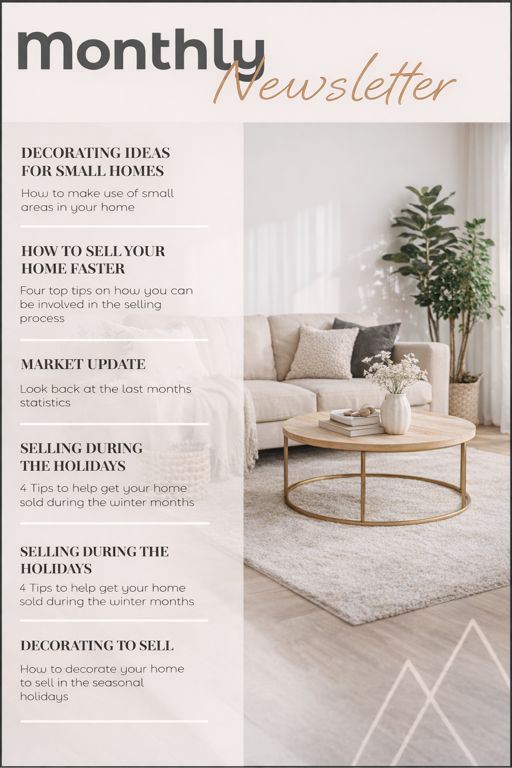 Monthly Newsletter - Free Newsletters Template for Google Slides