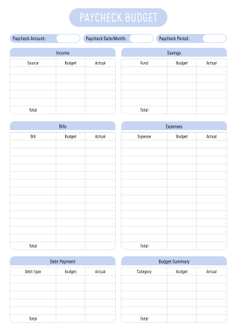 Paycheck Budget Paycheck Budget - Free Budgets Template for Google Docs
