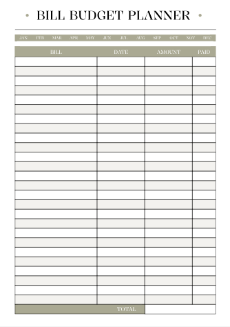 Bill Budget Planner Bill Budget Planner - Free Budgets Template for Google Docs