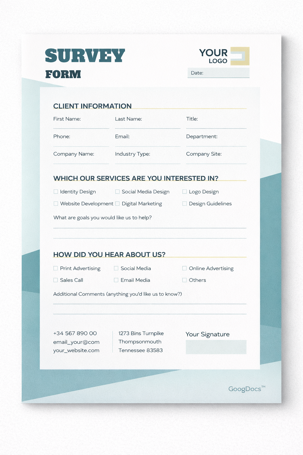 Survey Form - Free Surveys Template for Google Slides