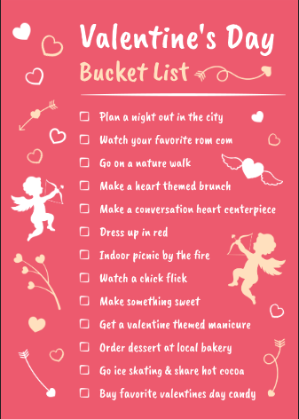 Couples Valentine’s Day Bucket List - Free Bucket Lists Template for Google Docs