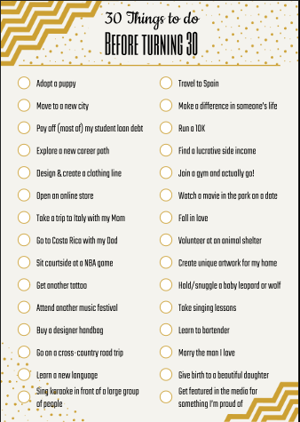 Birthday Bucket List - Free Bucket Lists Template for Google Docs