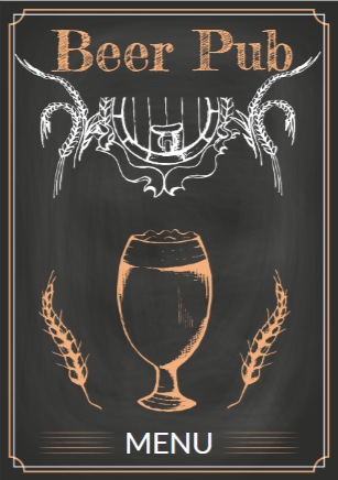 Beer Pub Menu - Free Menus Template for Google Slides