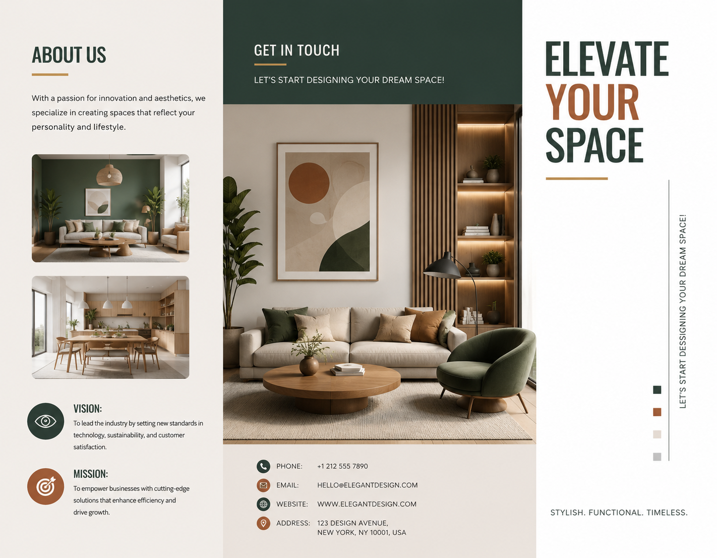Business Pamphlet Business Pamphlet - Free Brochures Template for Google Slides
