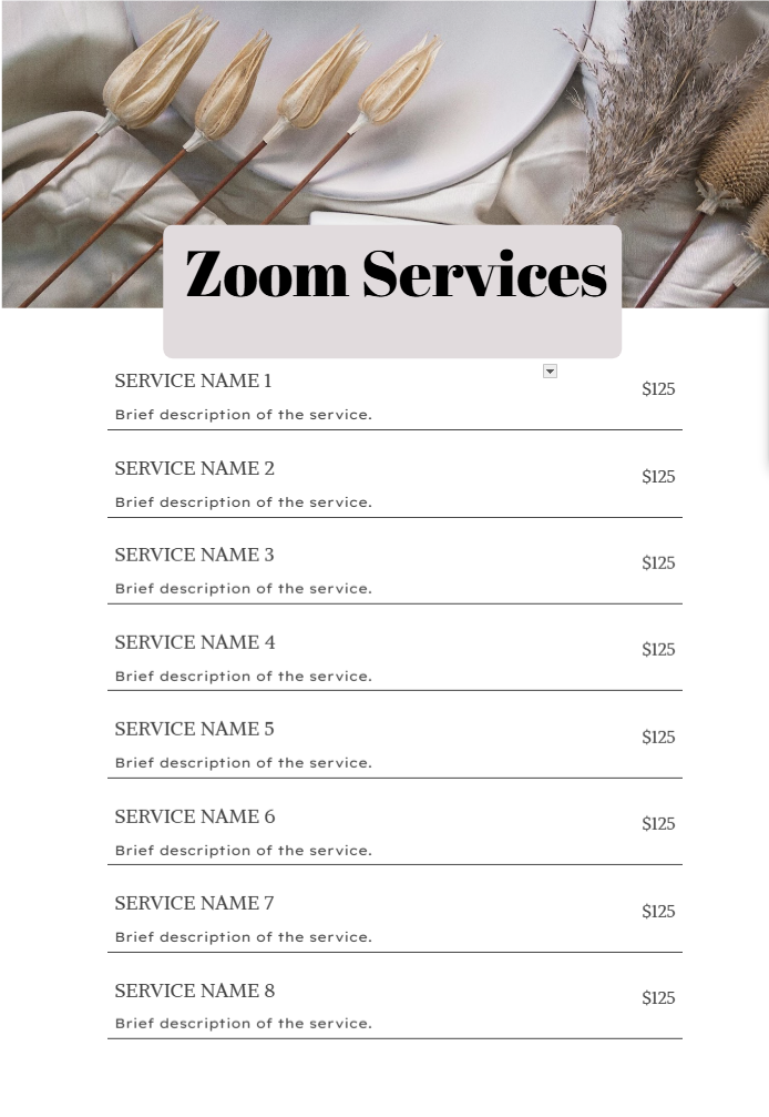 Business Price List Template - Free Price Lists Template for Google Docs