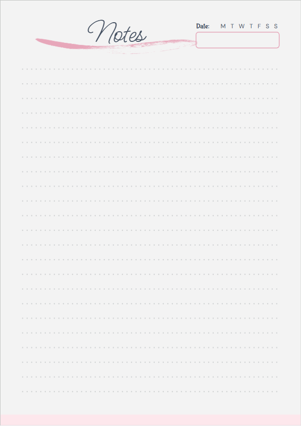 Printable Notes Printable Notes - Free Notes Template for Google Docs