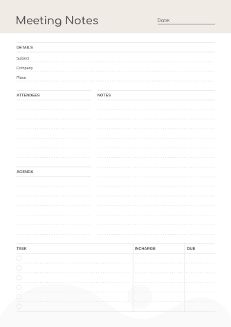 Meeting Notes Template - Free Meeting Agendas Template for Google Docs