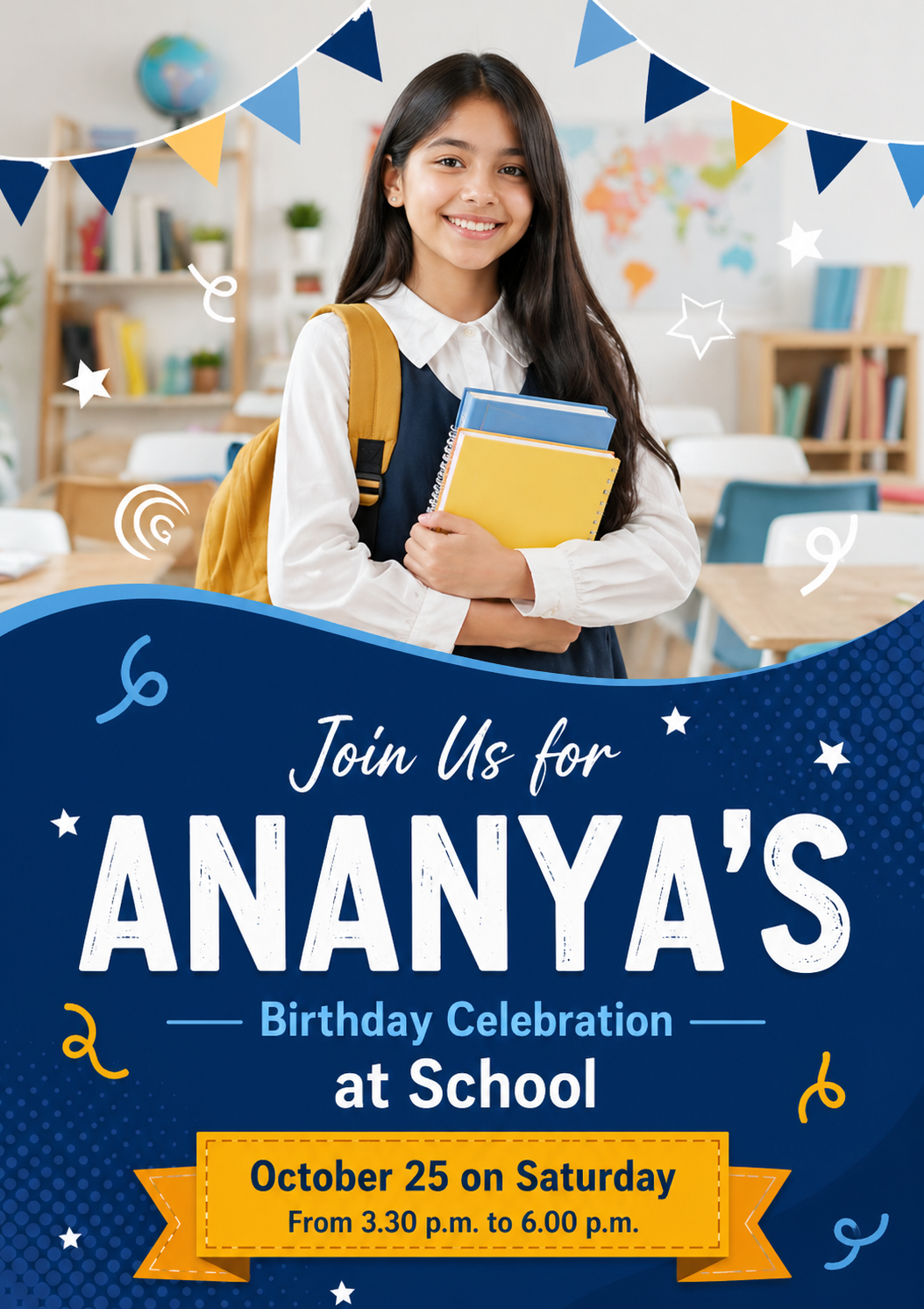 Child’s Birthday School Announcement - Free School Announcements Template for Google Slides
