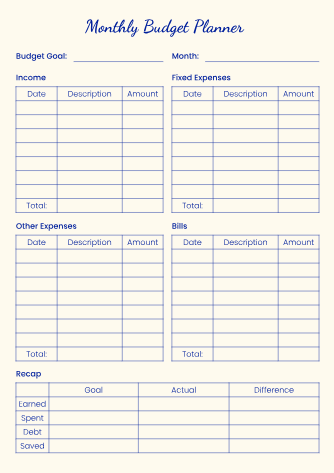 Budget Planner Budget Planner - Free Budgets Template for Google Docs