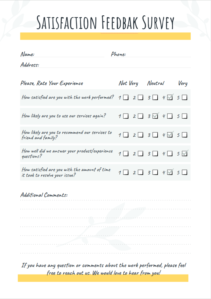 Satisfaction Survey Satisfaction Survey - Free Surveys Template for Google Docs