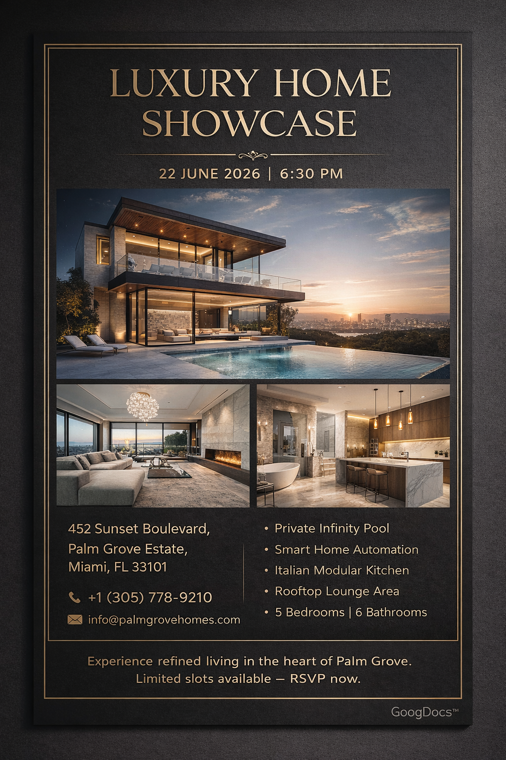 Open House Flyer - Free Flyers Template for Google Slides